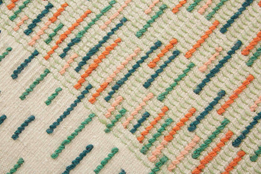 Vloerkleed GAN Backstitch Busy Green