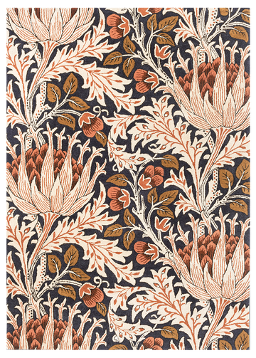 Vloerkleed Morris & Co Artichoke Amber Charcoal 127103