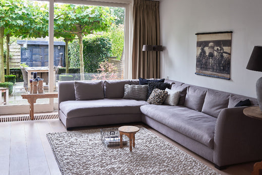 Structuur vloerkleed MOMO Rugs Kabel Lichtgrijs