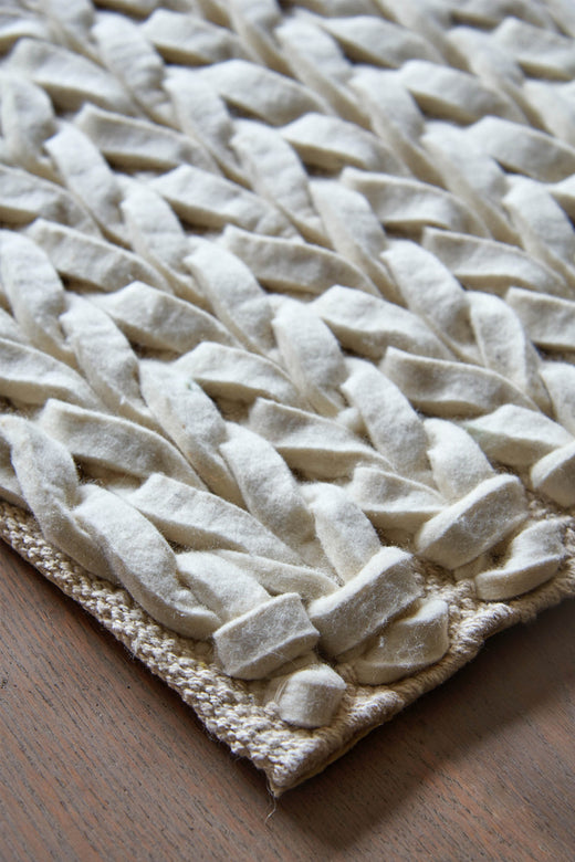 Structuur vloerkleed MOMO Rugs Kabel Ivoor