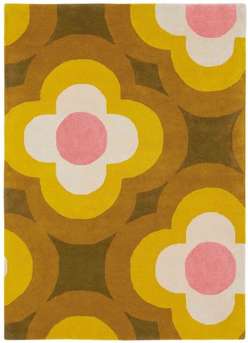 Laagpolig vloerkleed Orla Kiely Pulse Yellow 60306