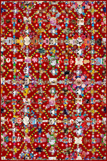 Laagpolig vloerkleed Moooi Carpets Obsession Red