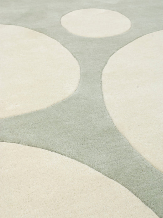 Vloerkleed Abstract en verfijnd Bubbles Eucalyptus