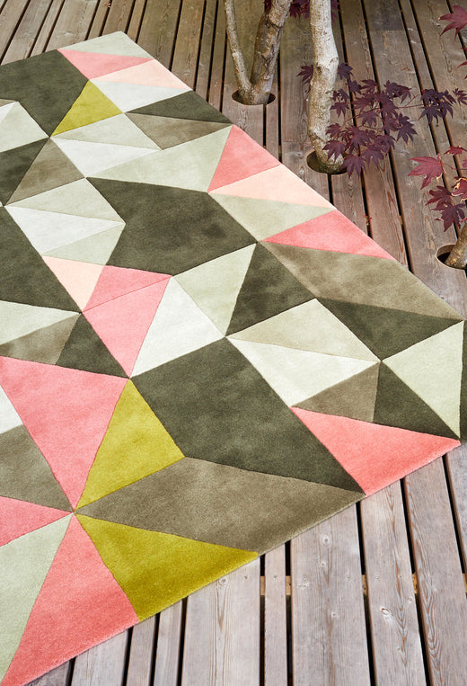 Laagpolig vloerkleed Claire Gaudion Tielles Rose