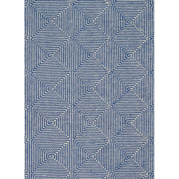 Laagpolig vloerkleed Claire Gaudion Zala Denim