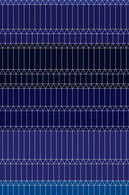 Laagpolig vloerkleed Moooi Carpets Zigzag Blue