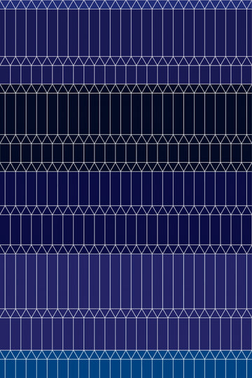 Laagpolig vloerkleed Moooi Carpets Zigzag Blue