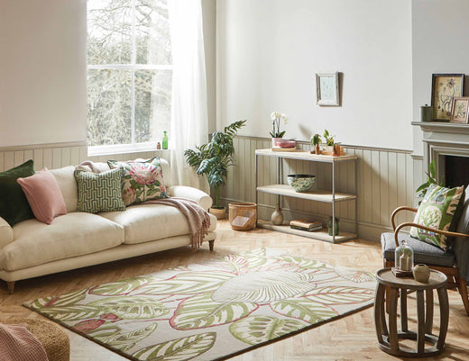 Laagpolig vloerkleed Sanderson Calathea Olive 50807