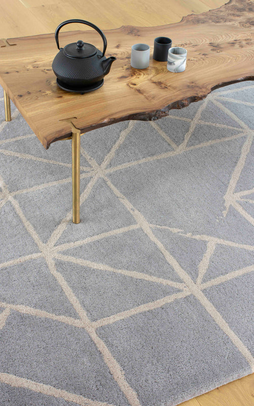 Laagpolig vloerkleed Claire Gaudion Guernsey Gris