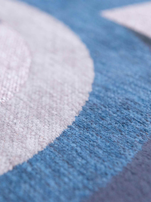 Vloerkleed Louis de Poortere Module Nuance Camel Blue 9196