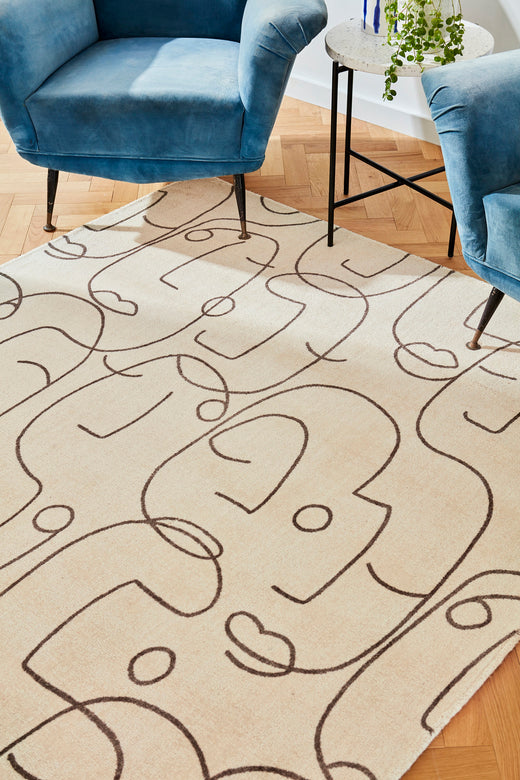 Vloerkleed Scion Epsilon Charcoal 23801