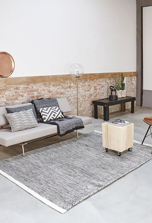 Laagpolig vloerkleed Matta Scandi Black White