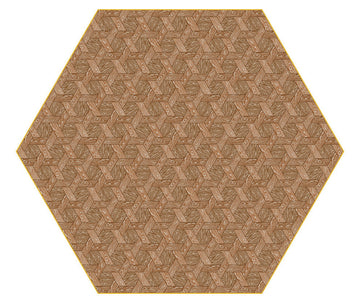 Laagpolig vloerkleed Moooi Carpets Hexagon Brown