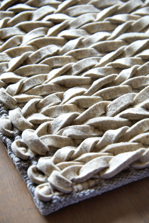 Structuur vloerkleed MOMO Rugs Kabel Lichtgrijs