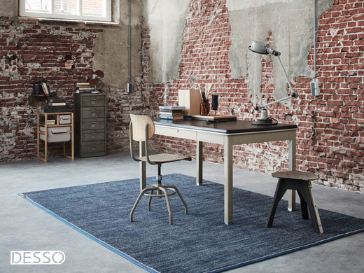 Laagpolig vloerkleed Desso Denim 242.132 Worn Denim Dark (GEFESTONNEERD)