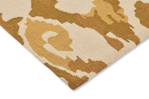 Sanderson Kasuri Ochre outdoor 446203