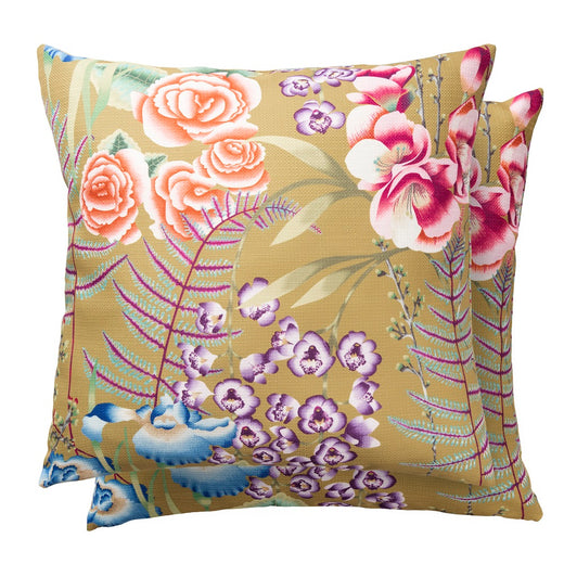 Kussen Harlequin Amaryllis Coral Lagoon Ochre Outdoor