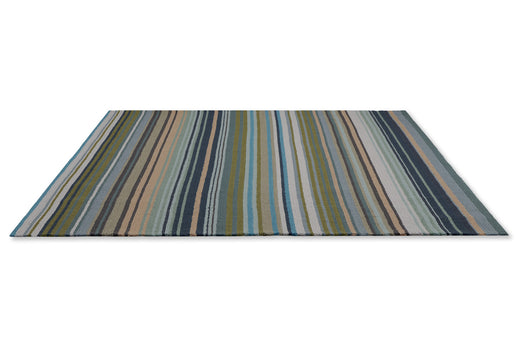 Harlequin Spectro Stripes-Emerald/Marine/Rust outdoor 442108