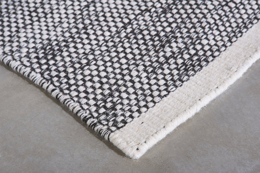 Rond vloerkleed Matta Scandi Black White