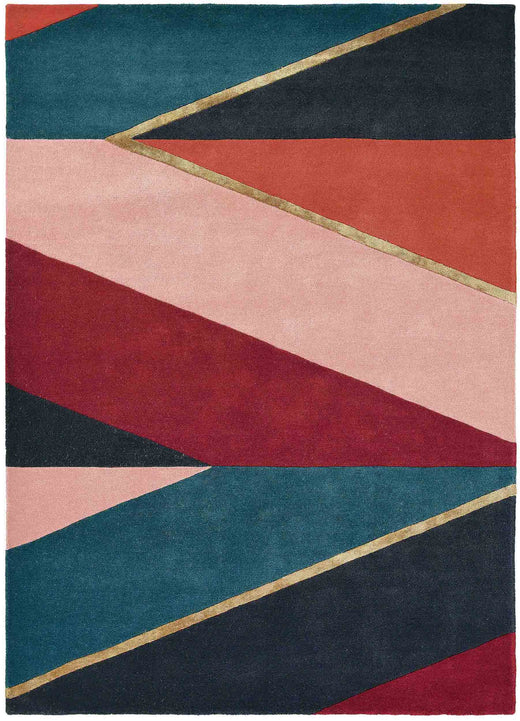 Laagpolig vloerkleed Ted Baker Sahara Burgundy 56105