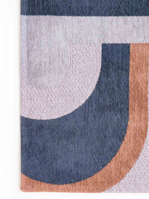 Vloerkleed Louis de Poortere Module Nuance Camel Blue 9196