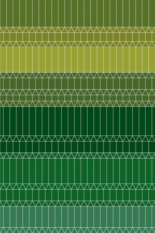 Laagpolig vloerkleed Moooi Carpets Zigzag Green