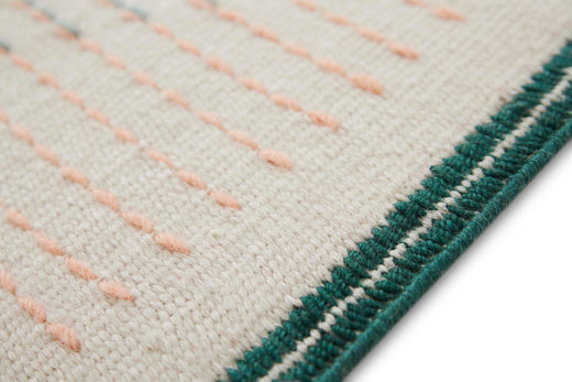 Vloerkleed GAN Backstitch Composition Green