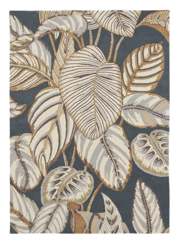 Laagpolig vloerkleed Sanderson Calathea Charcoal 50805