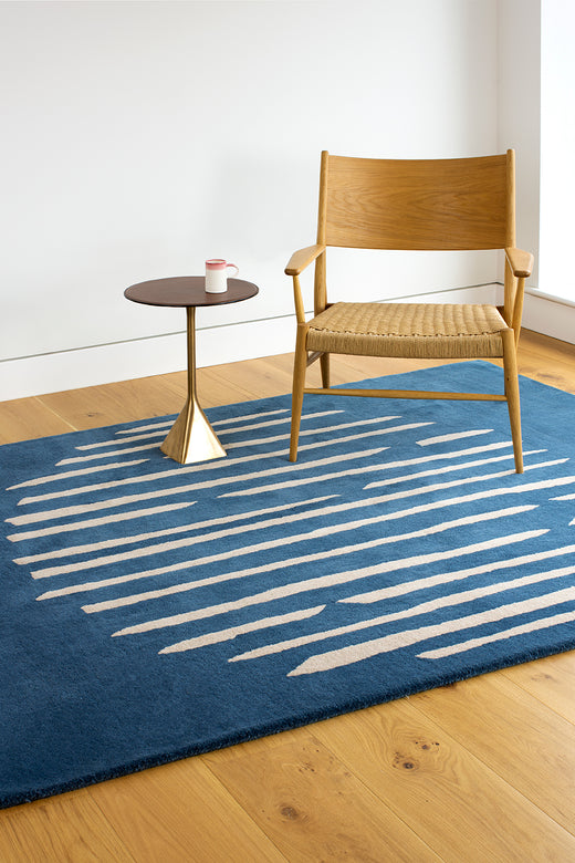 Laagpolig vloerkleed Claire Gaudion Island Blue