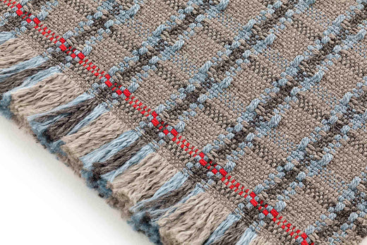 Vloerkleed GAN Garden Layers Checks Blue