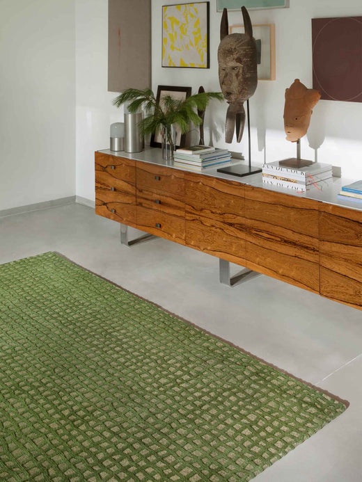 Vloerkleed Louis de Poortere Trammel Structures 9249 Alta Green