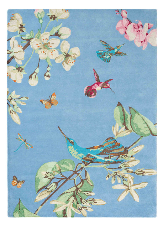 Laagpolig vloerkleed Wedgwood Hummingbird Blue 37808