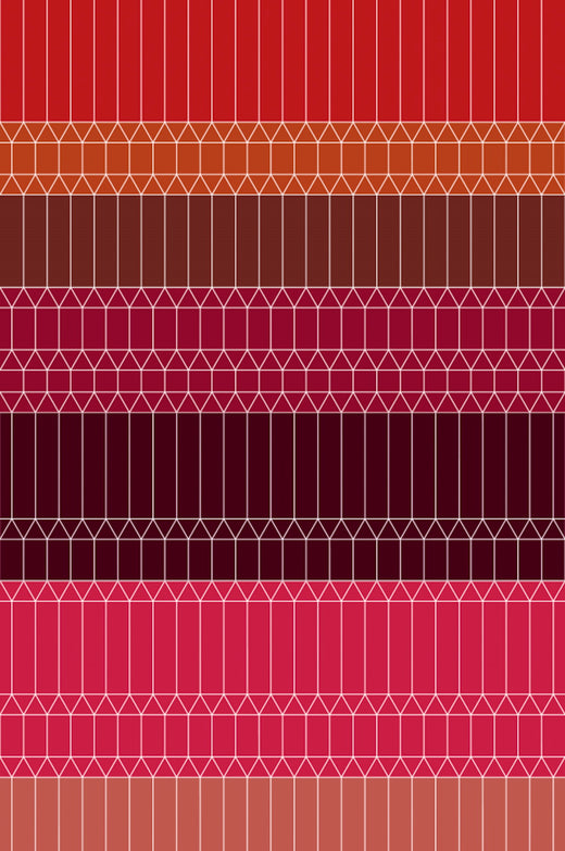 Laagpolig vloerkleed Moooi Carpets Zigzag Red