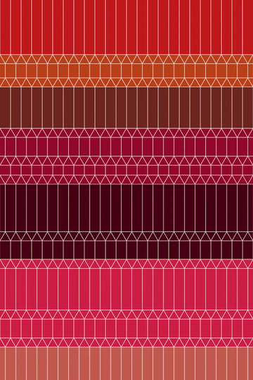 Laagpolig vloerkleed Moooi Carpets Zigzag Red