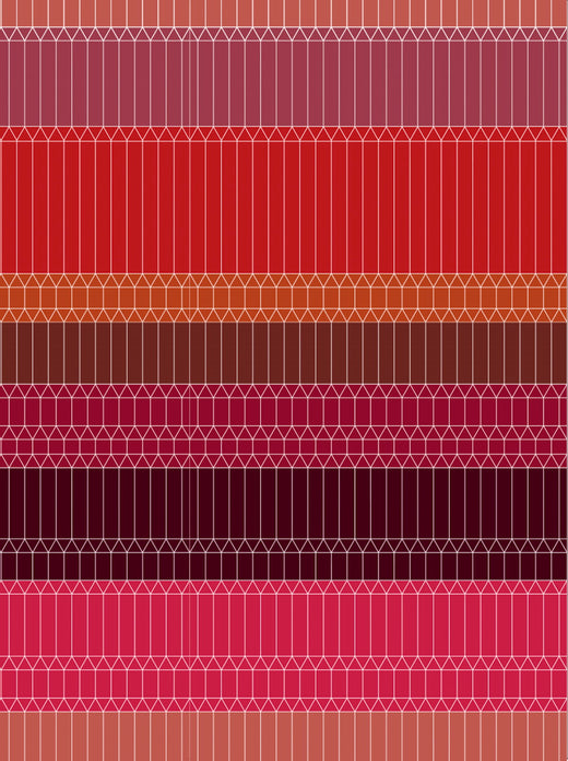 Laagpolig vloerkleed Moooi Carpets Zigzag Red