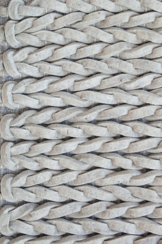 Structuur vloerkleed MOMO Rugs Kabel Lichtgrijs