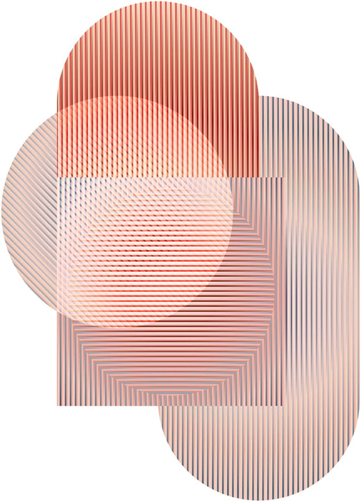 Laagpolig vloerkleed Moooi Carpets Trichroic Dalston Shapes