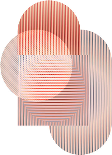 Laagpolig vloerkleed Moooi Carpets Trichroic Dalston Shapes