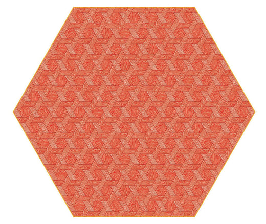 Laagpolig vloerkleed Moooi Carpets Hexagon Red