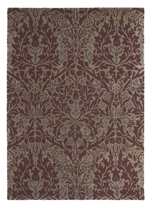 Laagpolig vloerkleed Morris & Co Autumn Flowers Plum 27500