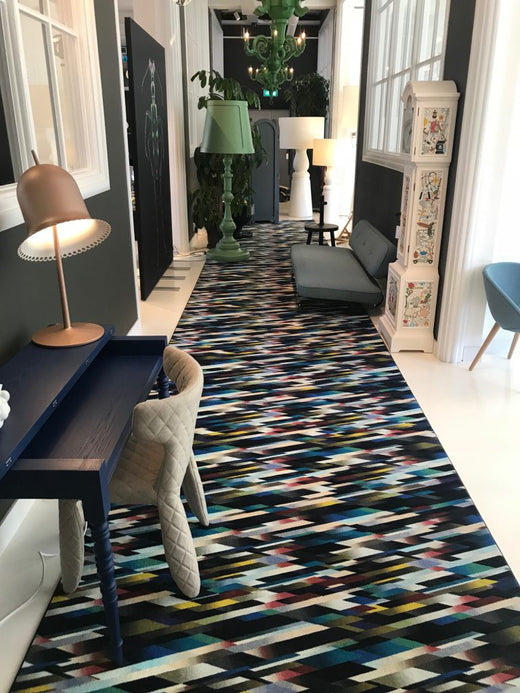 Laagpolig vloerkleed Moooi Carpets Diagonal Gradient Dark