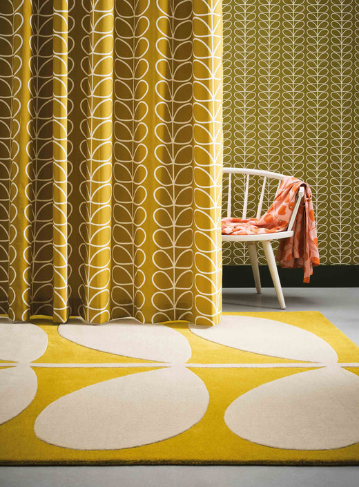 Laagpolig vloerkleed Orla Kiely Yellow Stem 59306