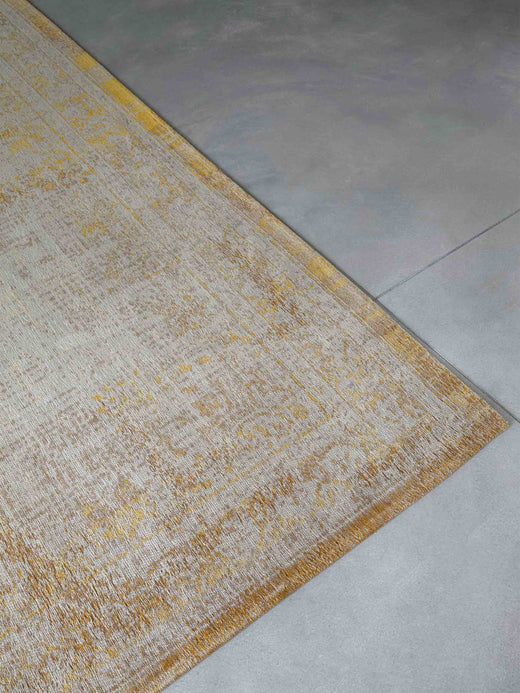 Vloerkleed Louis de Poortere Fading World Collection Medallion 9062 Grey Yellow