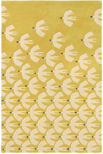 Laagpolig vloerkleed Scion Pajaro Ochre 23906