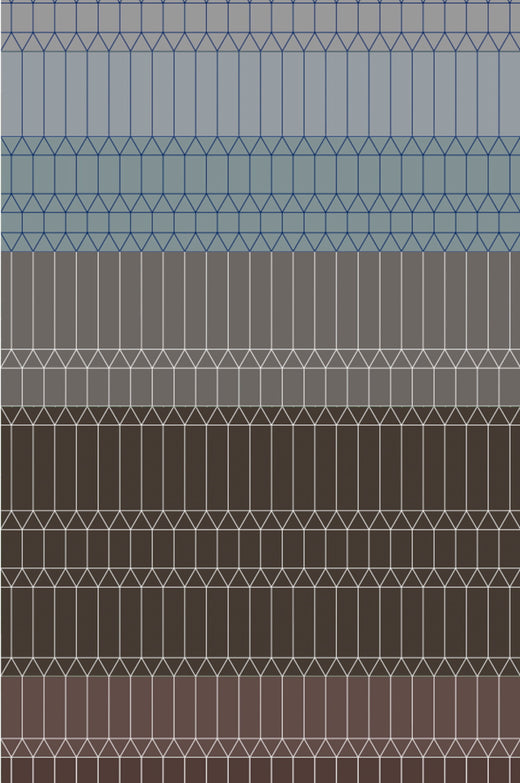 Laagpolig vloerkleed Moooi Carpets Zigzag Grey