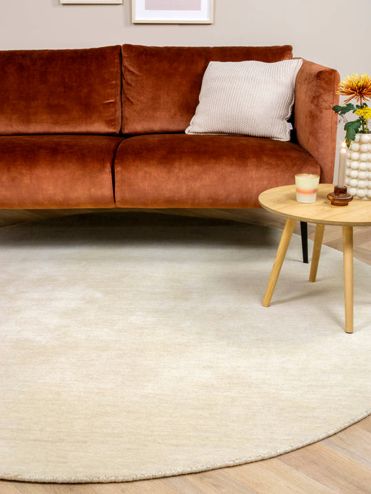 Vloerkleed MOMO Rugs Panorama Uni Rond White